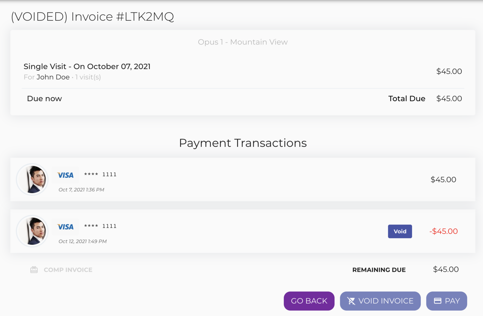 How do I void an invoice?