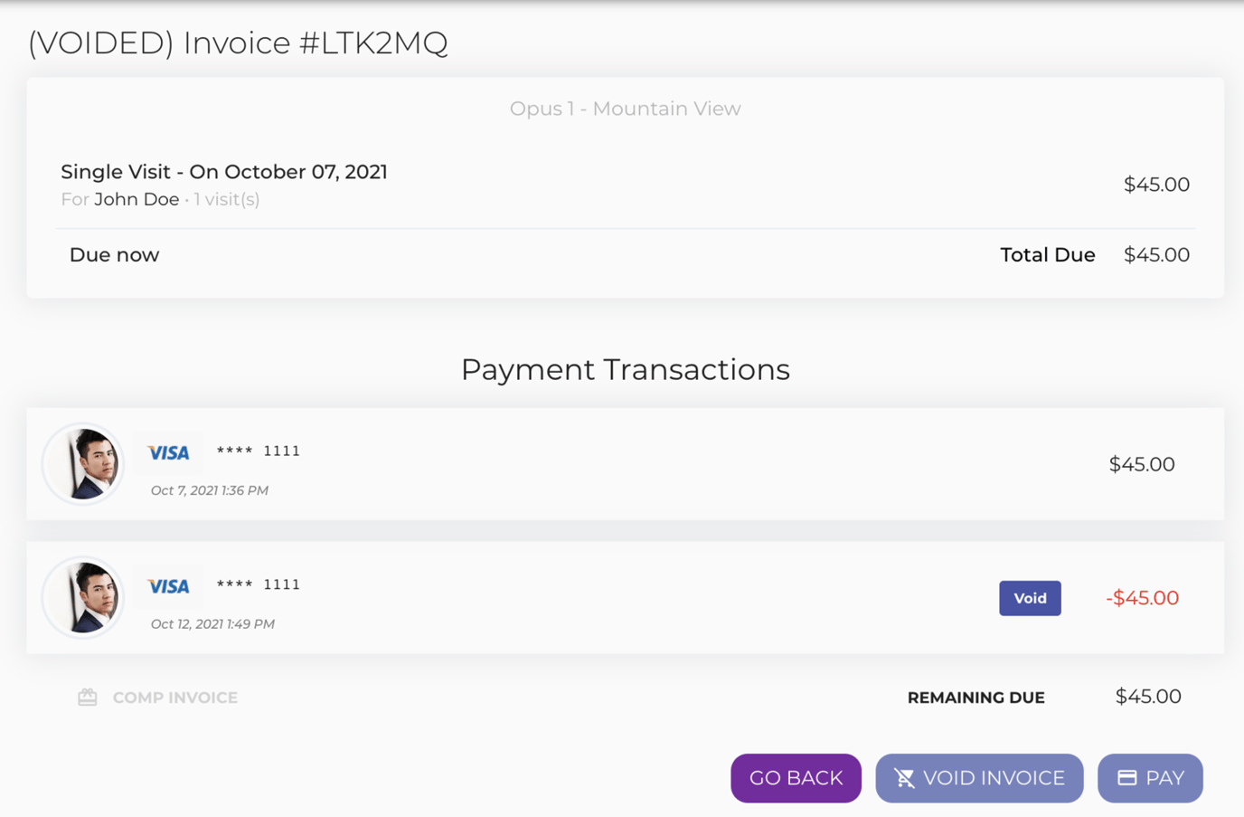 How do I void an invoice?